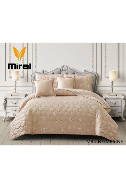 miral Winter Bedspread (Compressed) 4-Piece Modern Faux Fur Bedspread Size 210X160
