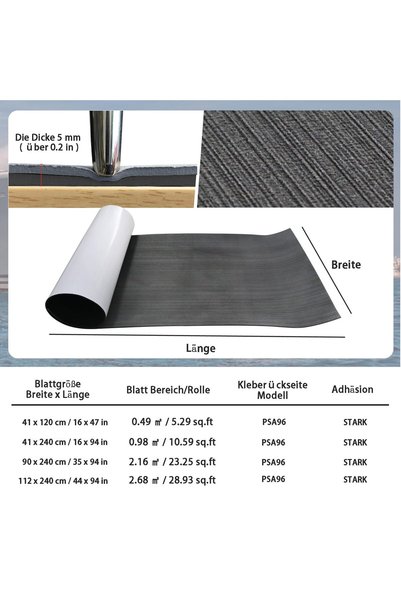 OEM Pardoseală EVA autoadezivă antiderapantă pentru barcă, 240x112cm