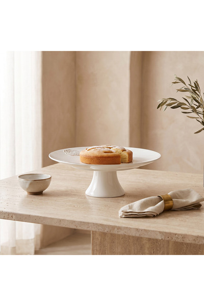 Lifestyle Rosy Porcelain Footed Cake Stand