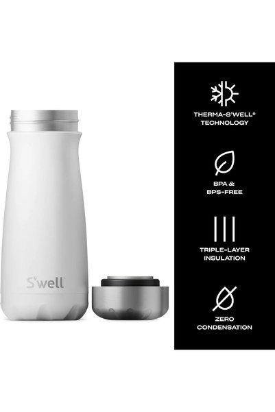 Generic 10316-B17-00510 Stainless Steel Travel Mug, 16oz, Moonstone