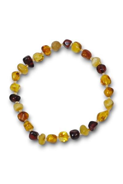 Pozitif Doğal Taş Multicolor Baltic Amber Elastic Bracelet 512-2