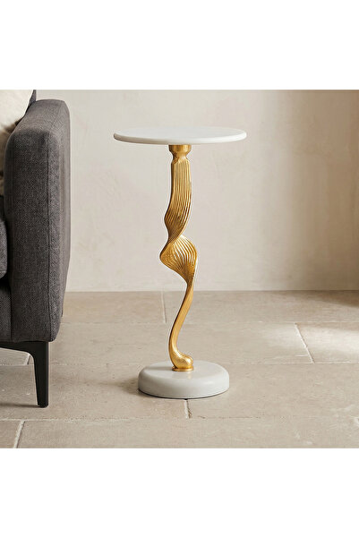 Lifestyle Twist Marble Top Side Table