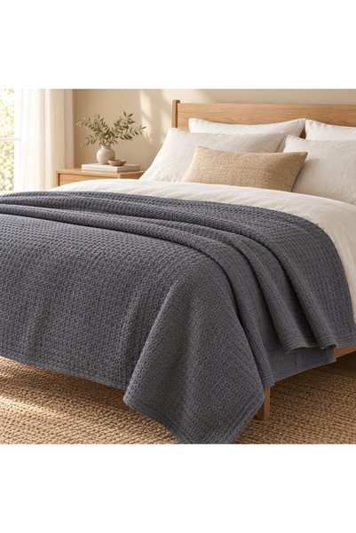 Penelope 100% Cotton Anthracite Pique - Matteo 220X240 cm