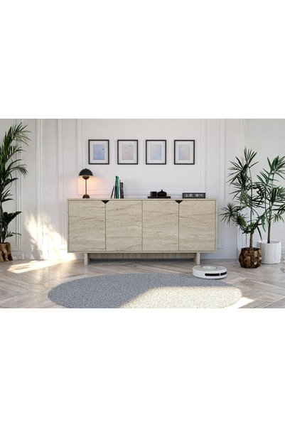 Vivense TURAN KONSOL, TRAVERTEN, 180 CM