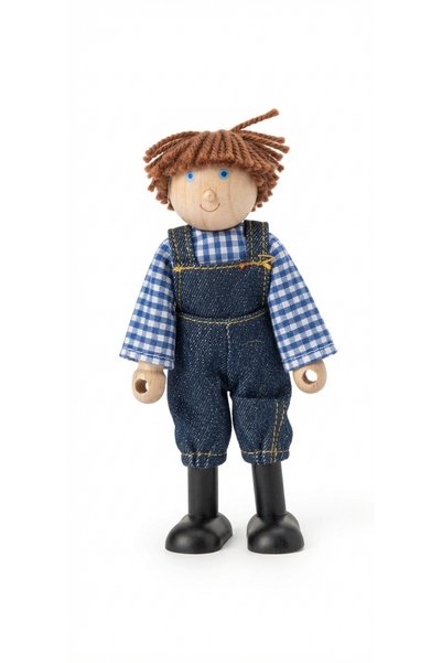 Pintoy Wooden Family Figure Toy Farmer Boy (Single)
