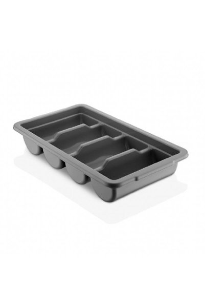 GastroPlast 4 Compartment Spoon Holder Black, Gk-04