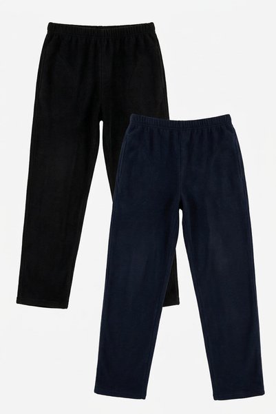 Buratti Lastikli Bel Düz Paça Ultra Soft Polar 2'li Paket Pijama Altı Erkek P...