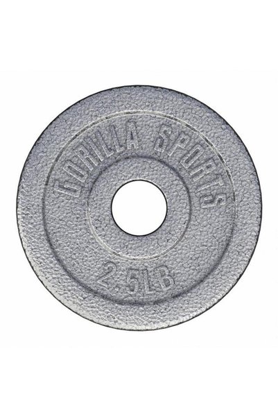 Gorilla Sports Discuri de halteră din fontă 2.5-45 lbs, 25 mm diametru interi...