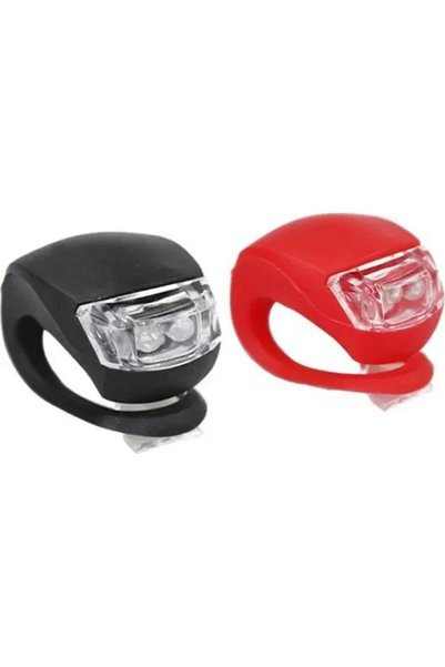 OEM Σετ φώτα ποδηλάτου σιλικόνης LED μαύρο/Κόκκινο