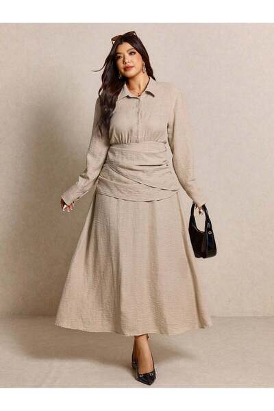 Sheya Rochie maxi, bej