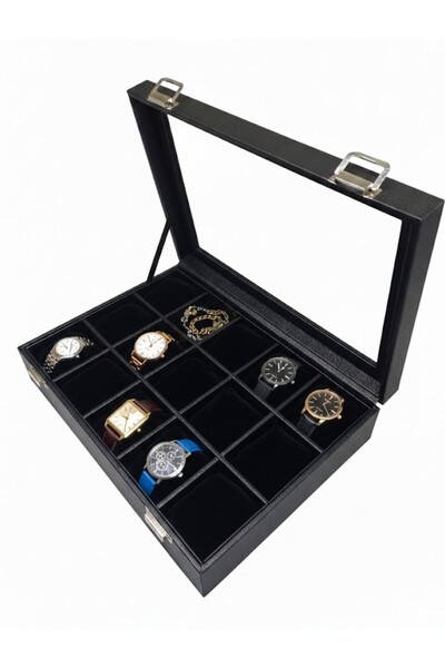 alpinkutu 15 Li Artificial Leather Watch Organizer Box