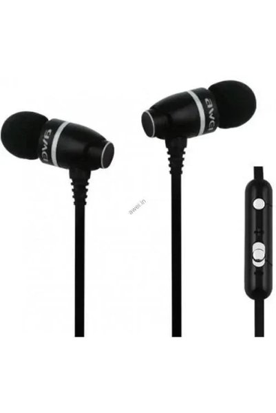 AWEI Ακουστικά-Handsfree S88Hi 3.5MM με μικρόφωνο, σε μαύρο χρώμα