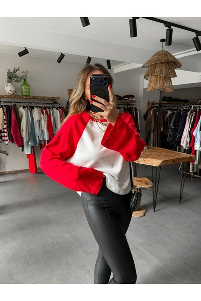 Zerrincan Giyim Kırmızı Raglan Kol Tshirt