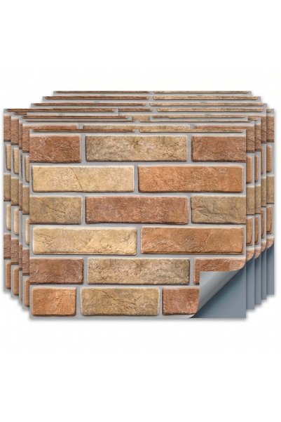 Grandia Panouri Decorative 3D Autoadezive, Imitatie Caramida, Set 10 buc (30x...