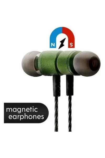 OEM Ακουστικά Magnetic bluetoοth Headset AZ-26, σε πράσινο χρώμα