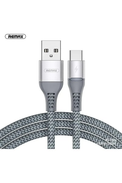 Remax RC-160a Πλεγμένο / LED Καλώδιο USB 2.0 USB-C αρσενικό - USB-A αρσενικό ...