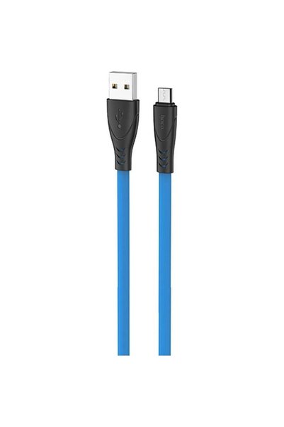 Hoco Κανονικό καλώδιο USB 2.0 σε micro USB μπλε 1μ (X42)