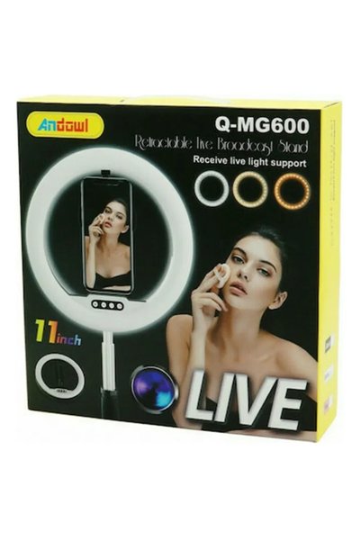 Andowl Φωτιστικό δαχτυλίδι LED 11″ Q-MG600 28 εκ.