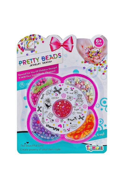 OEM Καρτέλα χάντρες Pretty Beads 28x21 εκ. ToyMarkt 971194 - 1 τεμάχιο