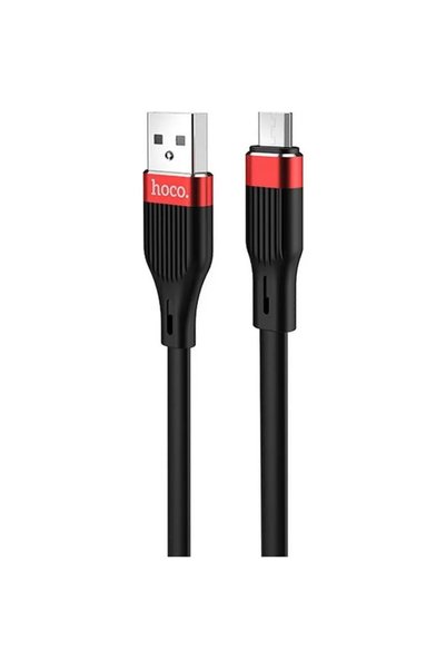 Hoco Κανονικό καλώδιο USB 2.0 σε micro USB μαύρο 1.2μ (U72)