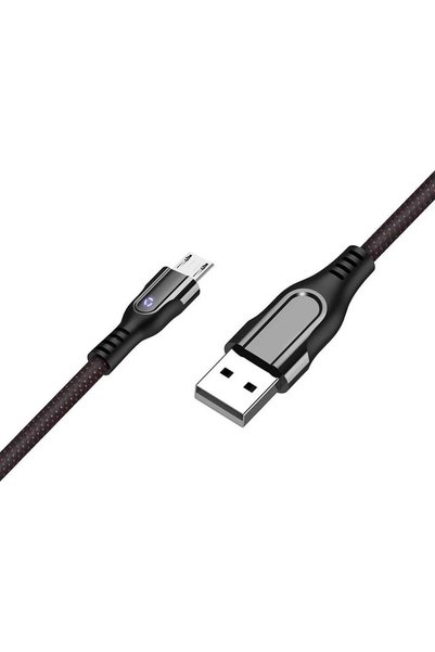 Hoco Καλώδιο LED USB 2.0 σε micro USB μαύρο 1.2μ (U54 Advantage)