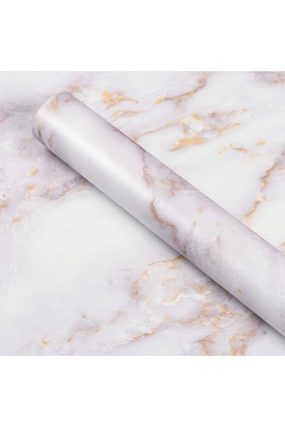 OtherMax Autocolant Folie Mobilier Marmură Impermeabilă Aurie 40x500 cm
