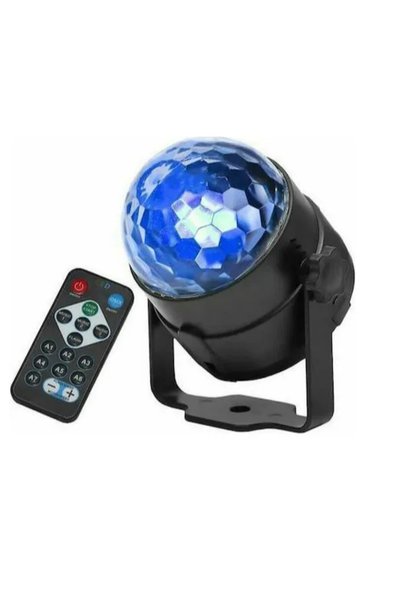 OEM RGB LED προβολέας DISCO BALL K7056, 3x1W + τηλεχειριστήριο