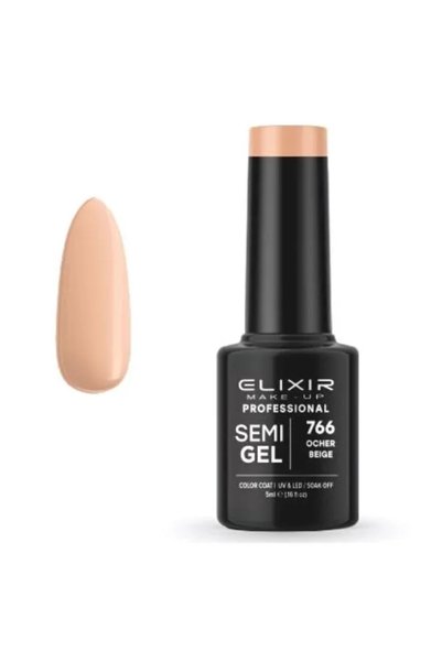 Elixir Professional Semi Gel Ημιμόνιμο Βερνίκι Νυχιών 766 Ocher Beige Μπεζ πο...