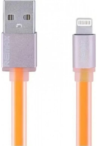 Remax Flat USB to Lightning Cable πορτοκαλί 1m (Colourful)