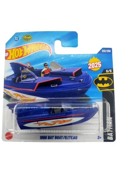 HOT WHEELS Batman 1966 Bat Boat Navy Blue 2025 1:64 Toy Boat 232/250