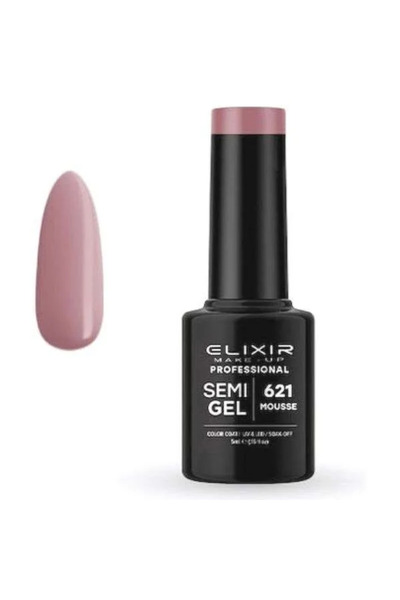 Elixir Professional Semi Gel Ημιμόνιμο Βερνίκι Νυχιών 621 Mousse Ανοιχτόχρωμο...