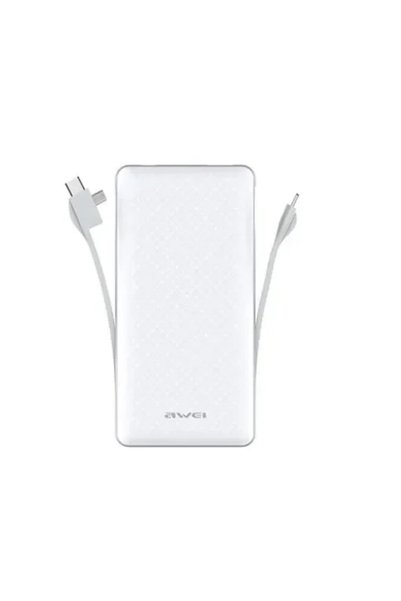 AWEI P62K White 20000mAh Powerbank With USB/Micro USB/USB Type C/ Lightning, ...
