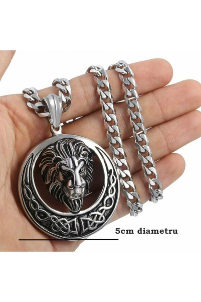 Mihasem Lion chain and medallion made of INOX (stainless steel) for men