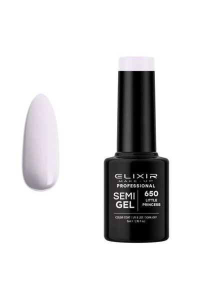 Elixir Professional Semi Gel Ημιμόνιμο Βερνίκι Νυχιών 650 Little Princess Μωβ...