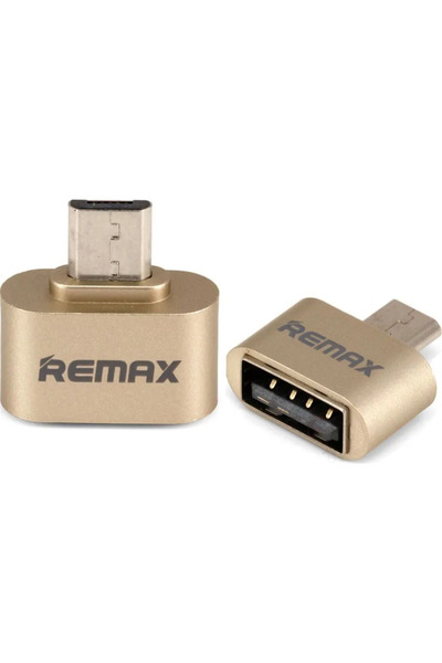 Remax Αντάπτορας Micro USB aρσενικό σε USB θηλυκό Host OTG, σε χρυσό χρώμα RA...