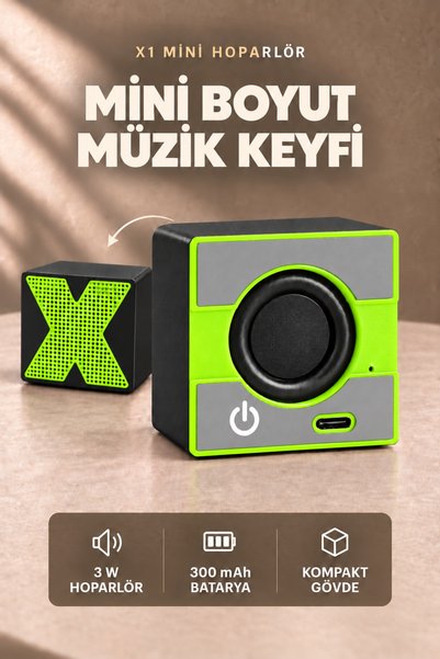 DEMPOWER Taşınabilir Şarjlı Mini Bluetooth Hoparlör Kablosuz Müzik Hoparlörü