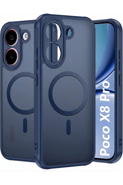 m.tk moveteck Xiaomi Poco X8 Pro Kılıf Mat Magsafe Şarj Görünümlü Kamera Koru...