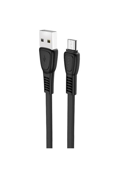 Hoco Επίπεδο καλώδιο USB 2.0 σε micro USB μαύρο 1μ (X40 Noah)