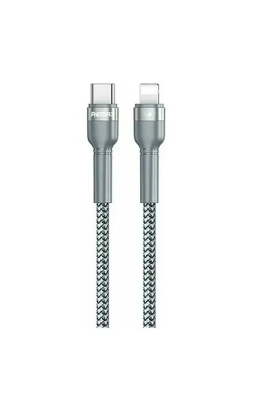 Remax Jany RC-171 Πλεκτό Καλώδιο USB 2.0 USB-C αρσενικό - Lightning λευκό 1μ
