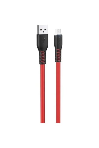 Hoco Κανονικό καλώδιο USB 2.0 σε micro USB κόκκινο 1μ (X44 Soft)