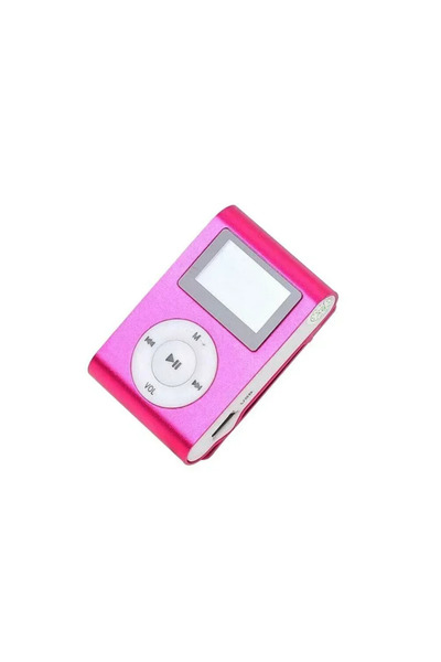 OEM Επαναφορτιζόμενο mini MP3 player με Υποδοχή Κάρτας SD Ροζ MP3-1 EZRA
