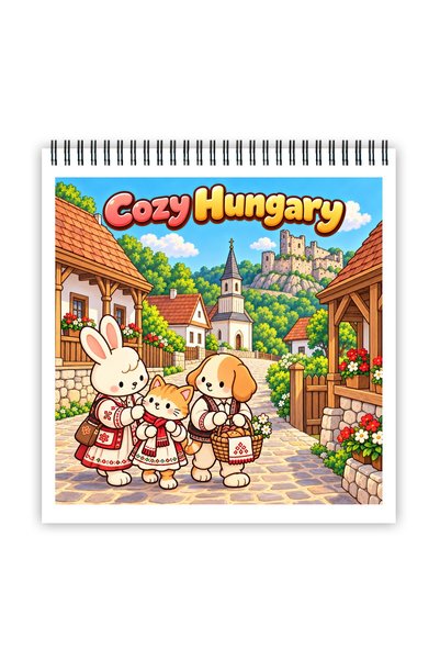 Legendary Gifts Carte de colorat, 50 de ilustrații Cozy Hungary, 106 pagini, ...