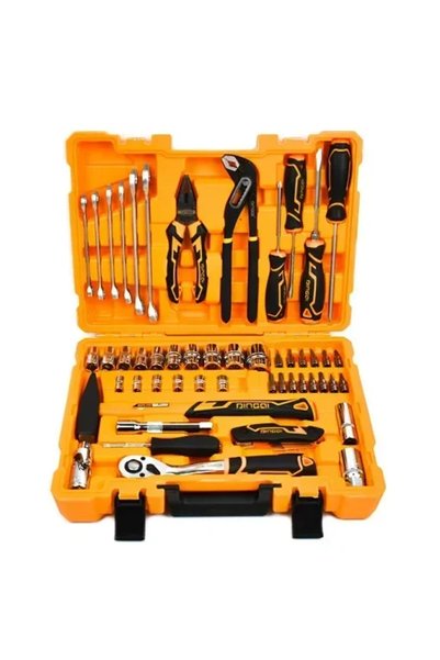 OEM Σετ κασετίνα εργαλεία 51 τεμάχια DINGQI 101001056 σε πορτοκαλί χρώμα