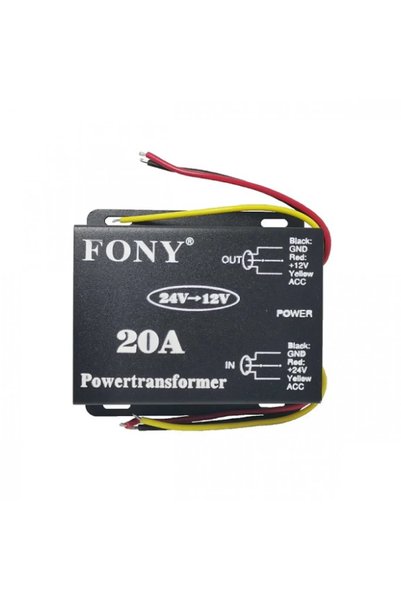 OEM Μετασχηματιστής αυτοκινήτου από 24V σε 12V FONY FO-20A
