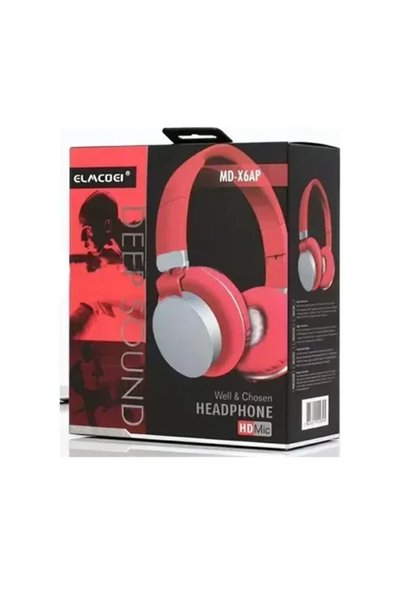 OEM Ενσύρματα On Ear ακουστικά κόκκινα Elmcoei MD-X6AP