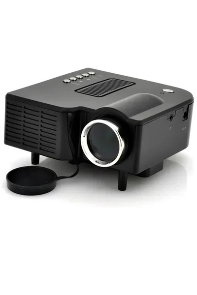 OEM UC28+ Mini Projector λάμπας LED σε μαύρο χρώμα