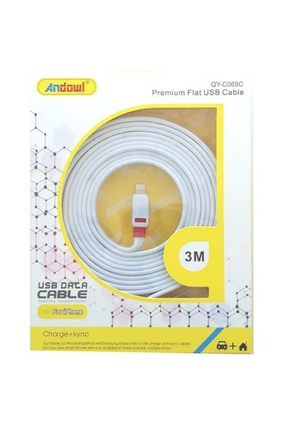 Apple Καλώδιο φόρτισης και μεταφοράς δεδομένων USB 3m με Lightning για iPhone...