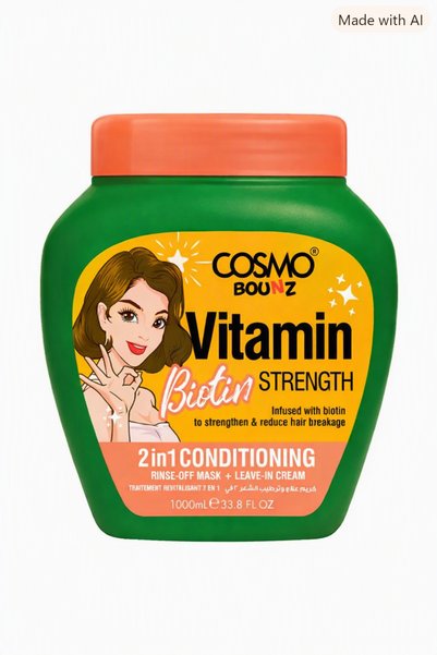 Cosmo Cosmo bounce 2 in 1 biotin hair strengthening and breakage reducing hai...