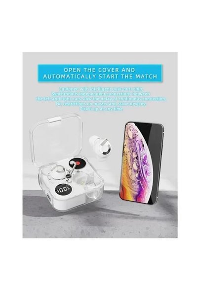 OEM Ασύρματα ακουστικά bluetooth με θήκη φόρτισης E89 σε λευκό χρώμα