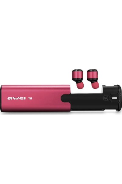 AWEI T8 In-ear Bluetooth Handsfree σε κόκκινο χρώμα